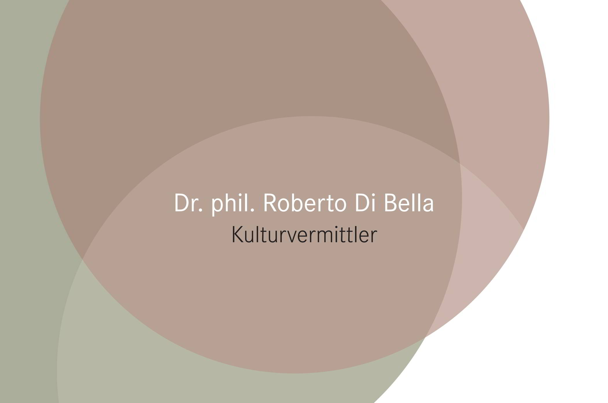 Roberto Di Bella: Kulturvermittler